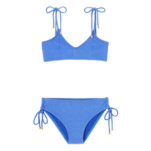 Lison Paris - Bahamas Metallic 2-teiliger Badeanzug | Kobalt