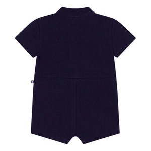 Petit Bateau - Spielanzug mit Polokragen | Dunkelblau