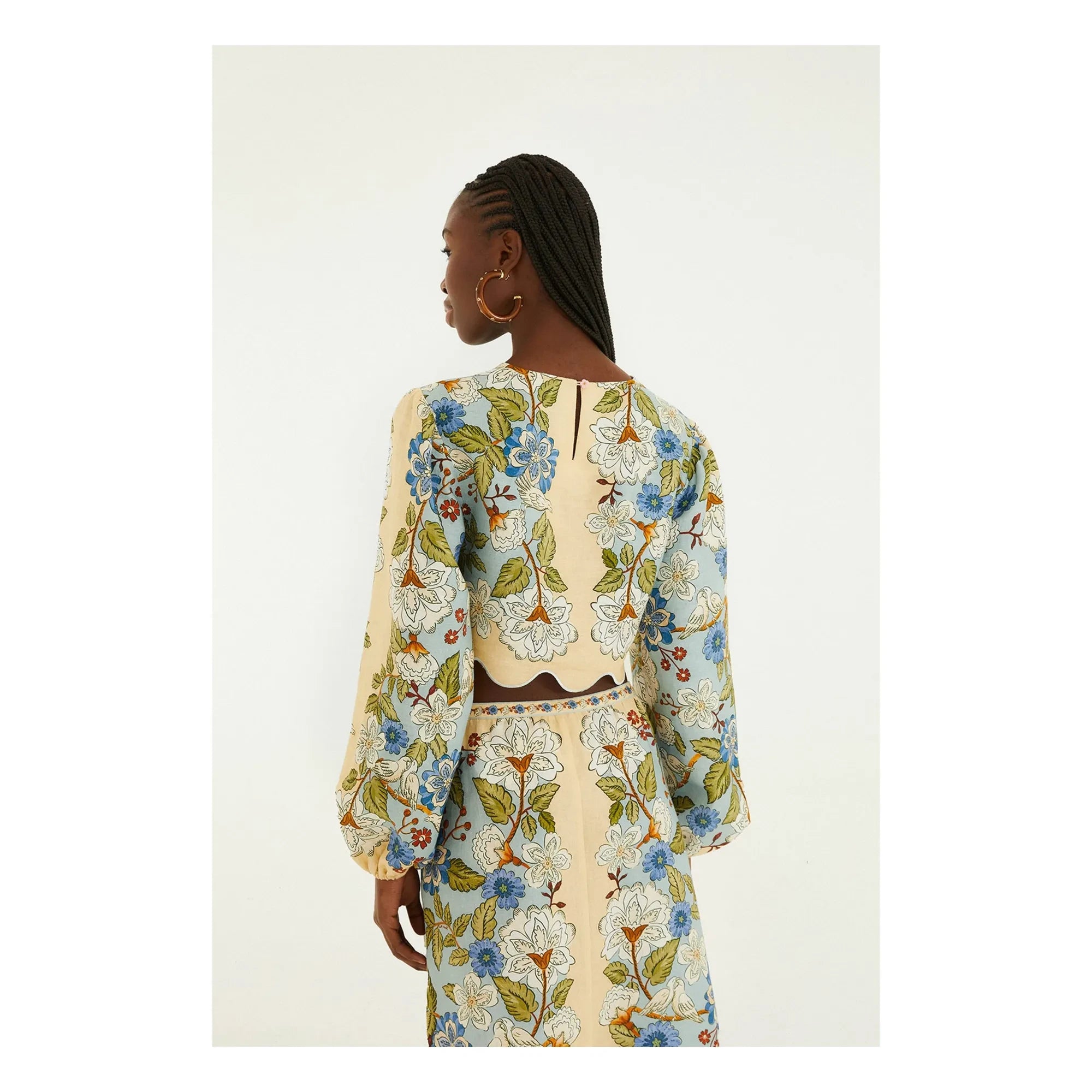 Farm Rio - Bluse Garden Leinen | Sand