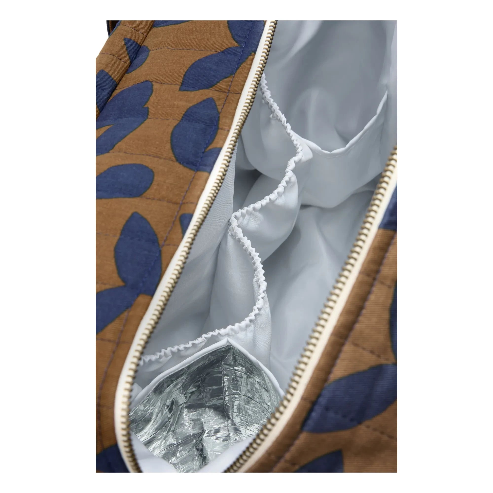 Nobodinoz - Hyde Park Blue Leaves wasserdichte Wickeltasche | Blau