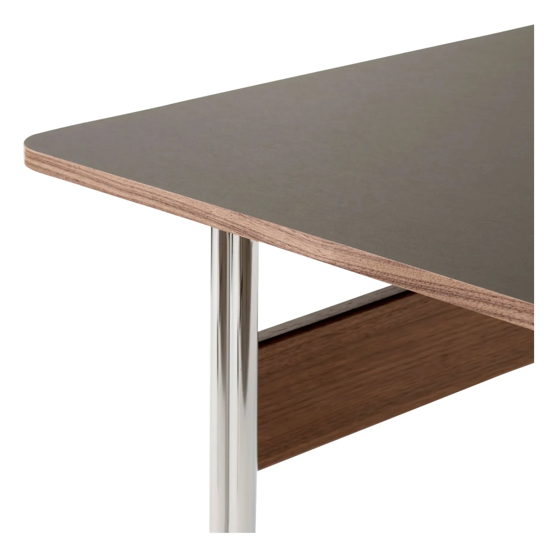 & Tradition - Tisch AV16, Chromgestell | Walnuss