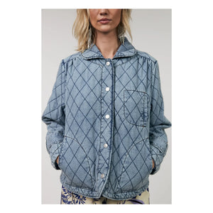 Lollys Laundry - Viola Kapitone Baumwolljacke | Denimblau