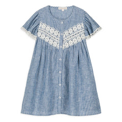 Louise Misha - Leinenkleid Morlina | Blau