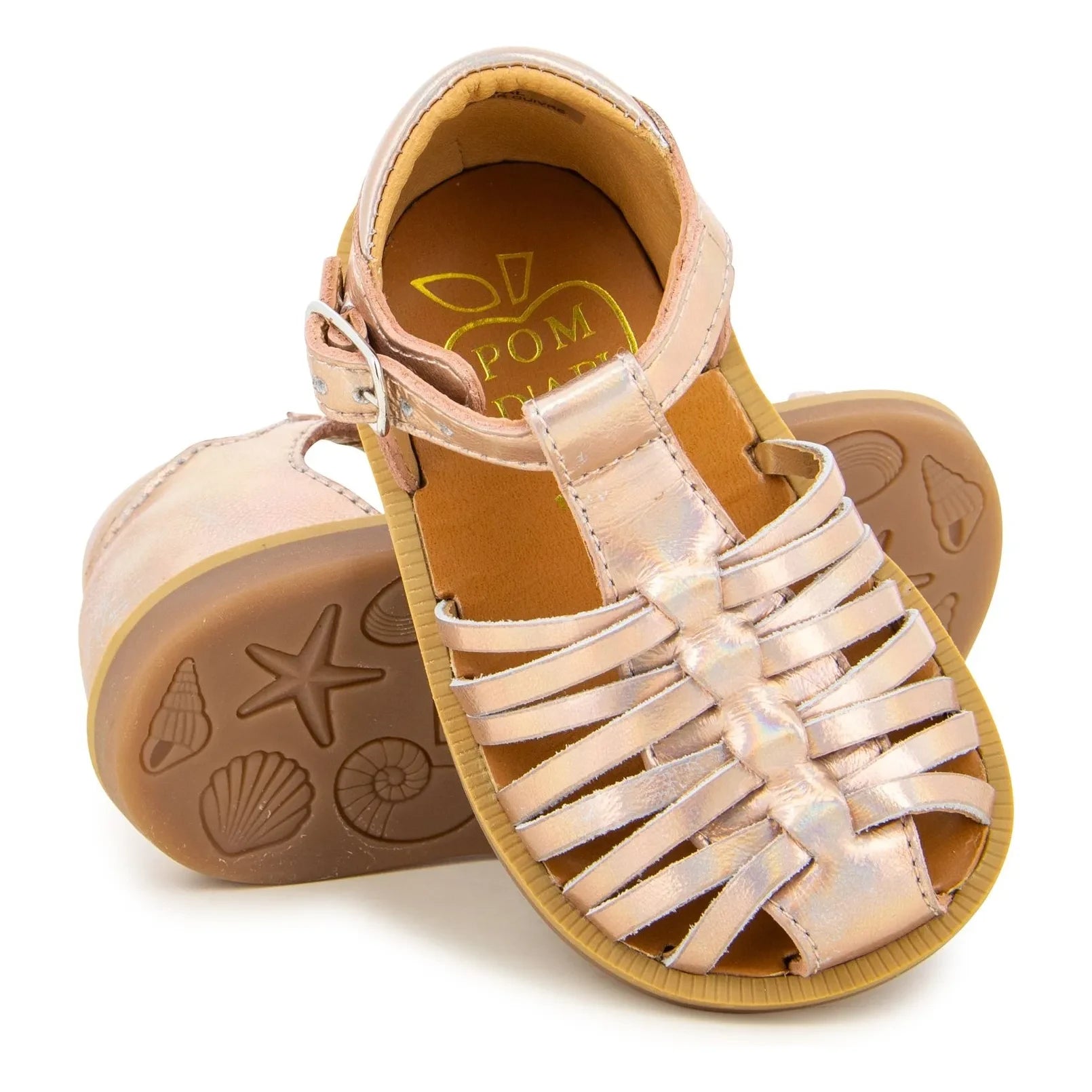 Pom d'Api - Poppy Royal Sandalen | Roségold Metallic