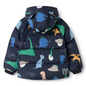 Liewood - Polle Dinozor Gefütterte Jacke Aus recycelten Fasern hergestellt | Marineblau