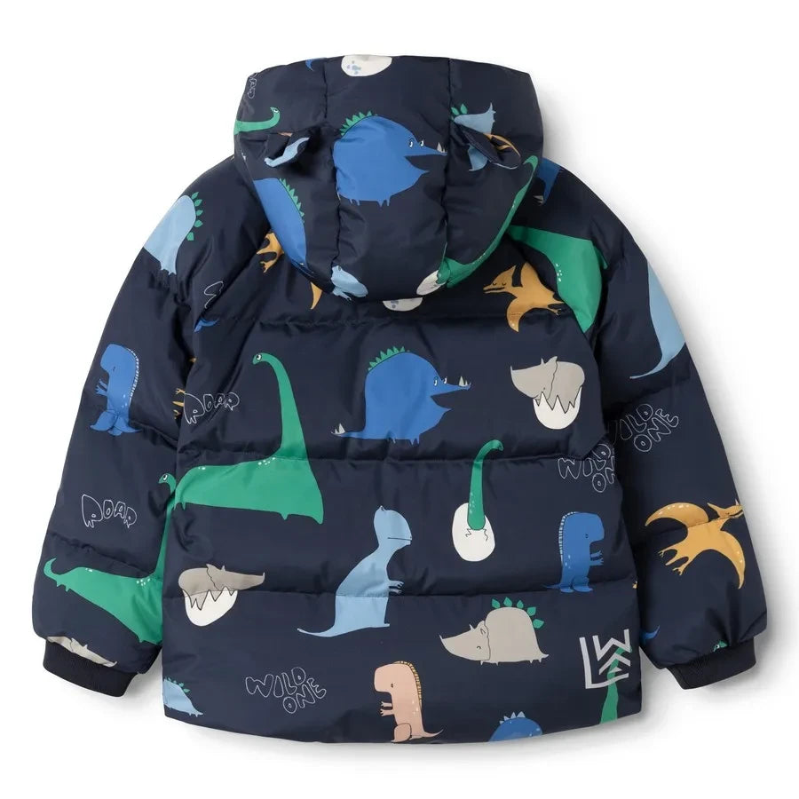Liewood - Polle Dinozor Gefütterte Jacke Aus recycelten Fasern hergestellt | Marineblau