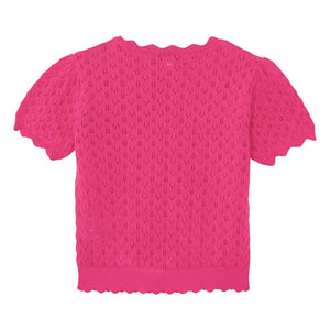 Tartine et Chocolat - T-Shirt aus Lochstrick | Rosa