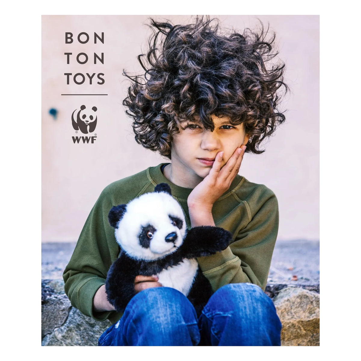 Bon Ton Toys - WWF - Panda Plüschtier | Schwarz/Weiß