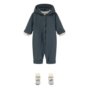 Gray Label - Overall mit Kapuze aus Bio-Baumwolle | Graublau