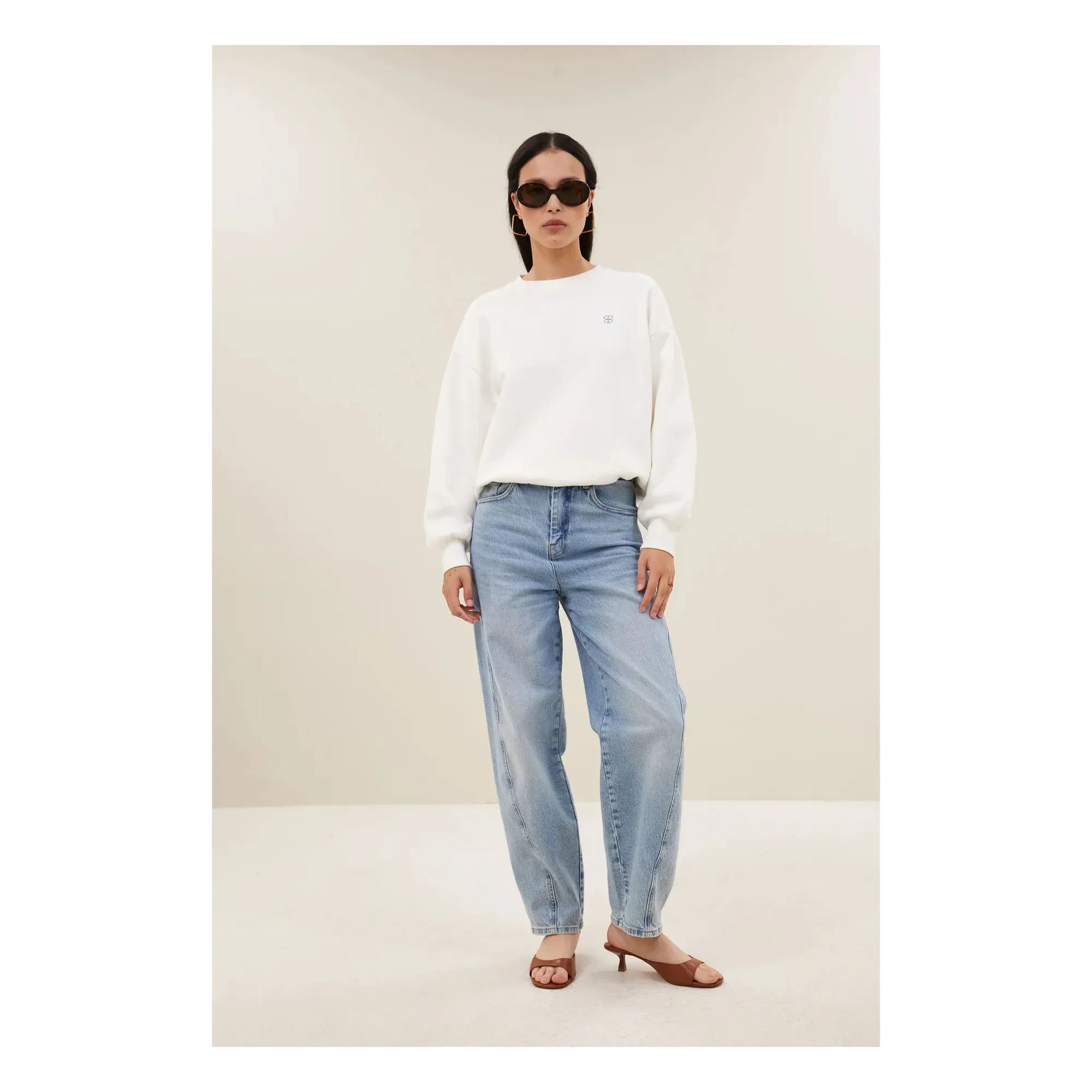 By Bar - Bibi Lucky Everyday Cotton Sweatshirt | Weiß