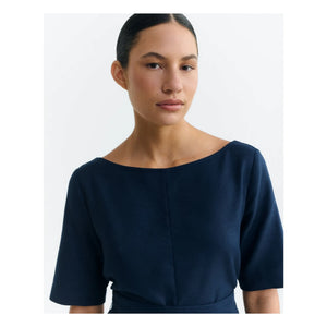 Thinking Mu - Kieran Kleid aus Bio-Baumwolle | Marine