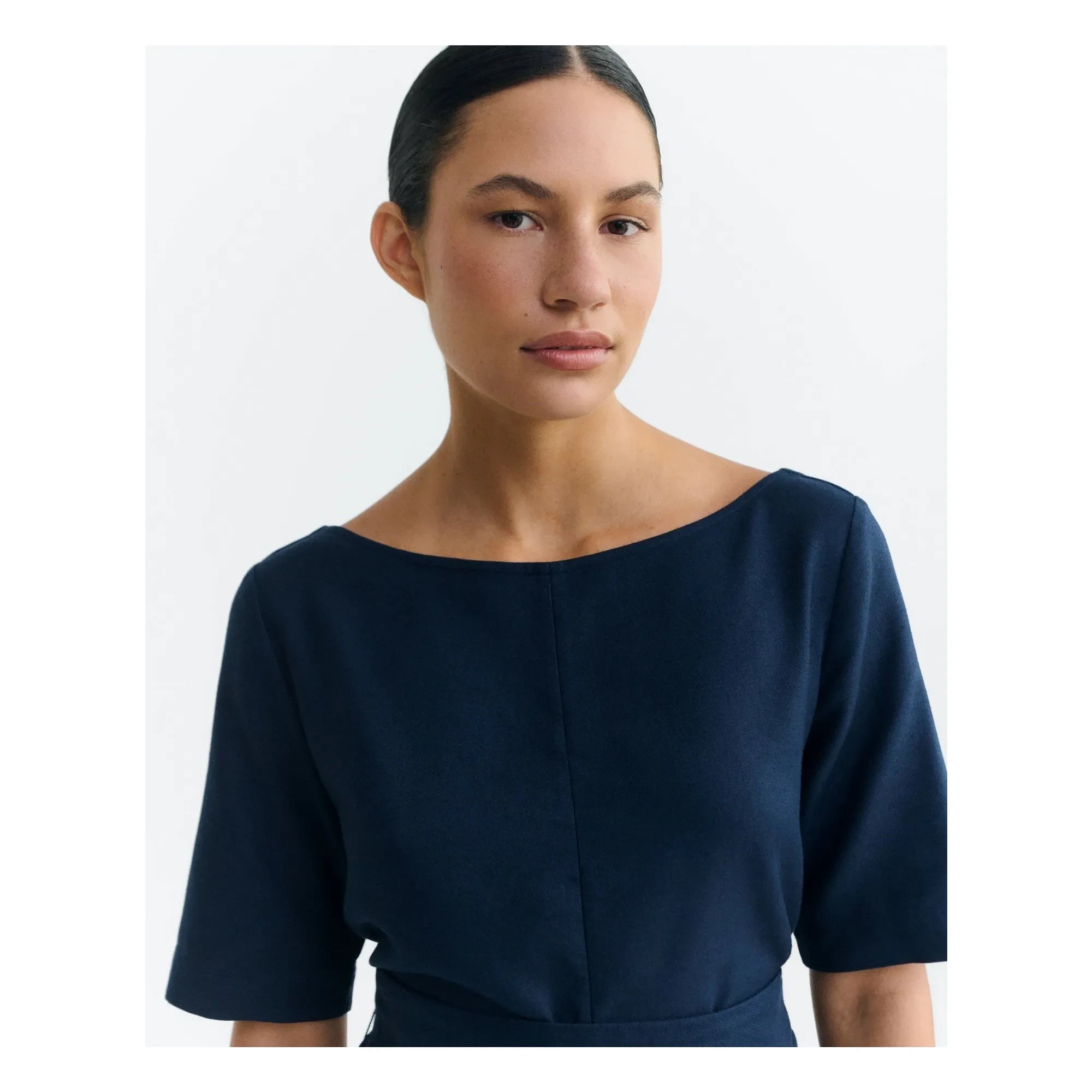 Thinking Mu - Kieran Kleid aus Bio-Baumwolle | Marine