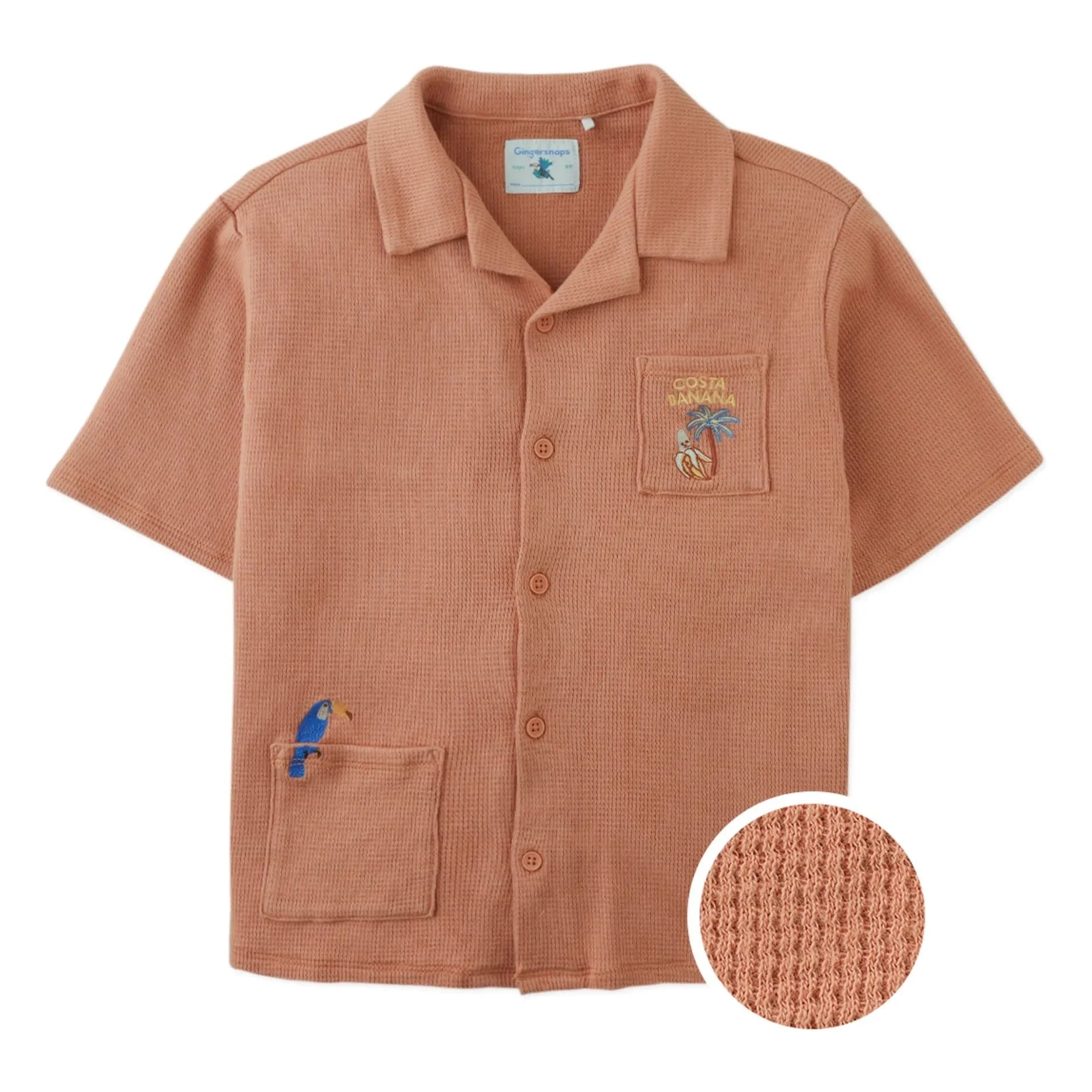 Gingersnaps - Tommy Toucan Waffelhemd | Braun
