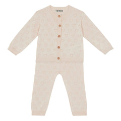 Bonton - Marianne Strickjacke und Leggings Set | Ecru