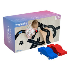 Waytoplay - King of the Road Rennstrecke mit 2 Autos - 40 Teile