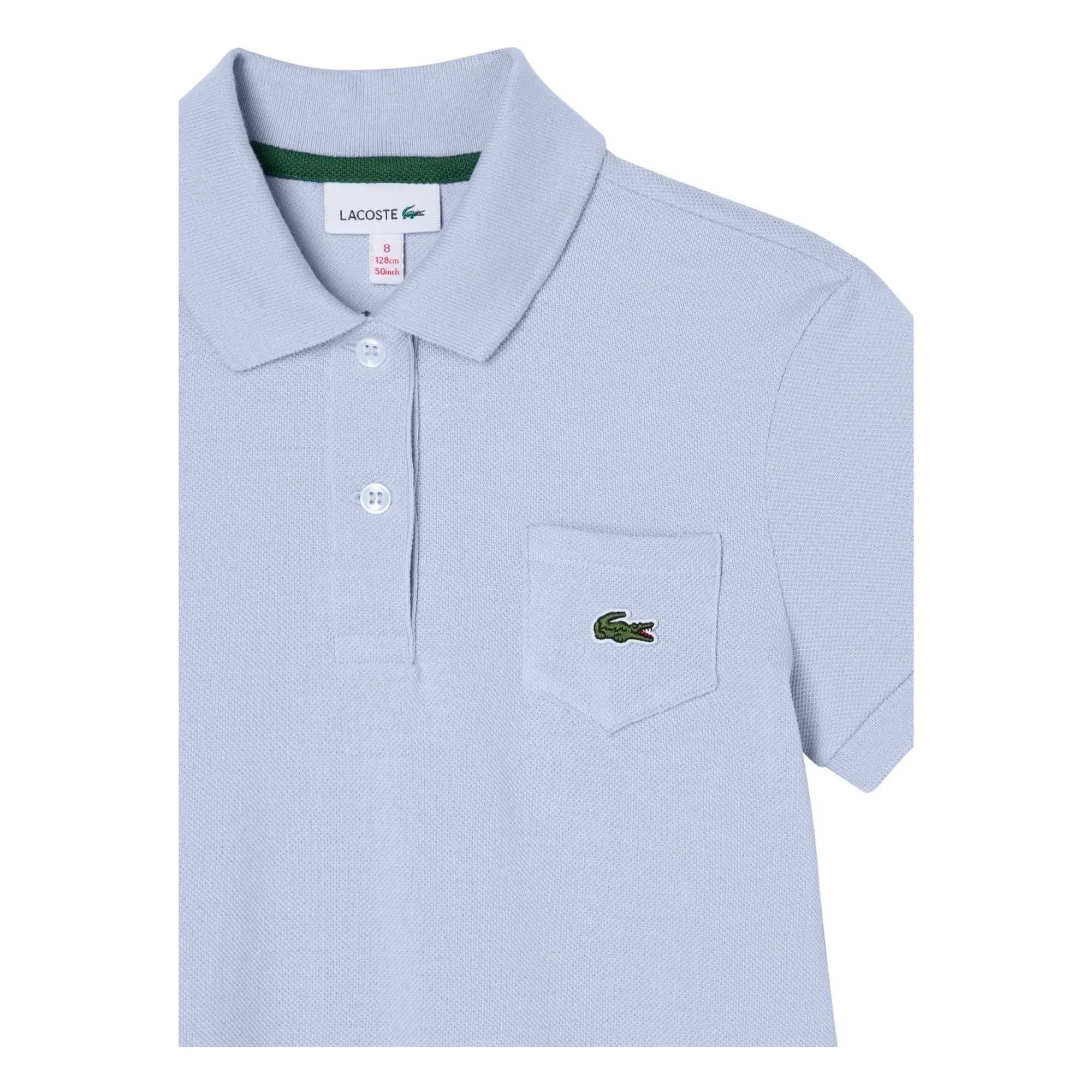 Lacoste – Polokleid aus Bio-Baumwolle | Hellblau