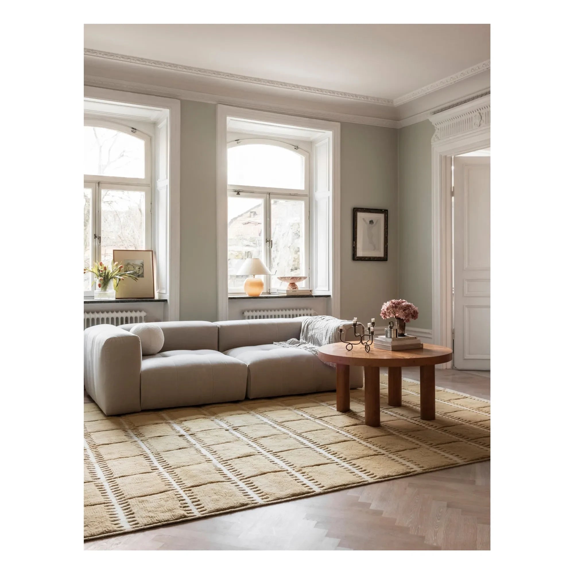 Layered - Wollteppich Lilly | Senf