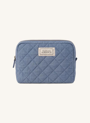 Editions Aimable - Toscana Kosmetiktasche | Blaues Chambray