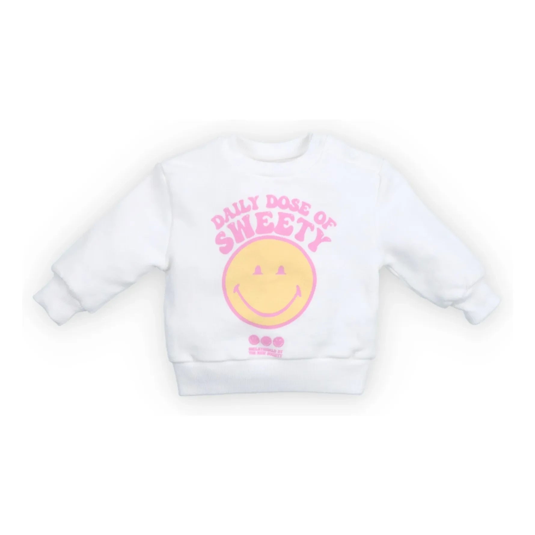 the new society - Smiley Baby Sweatshirt | Weiß