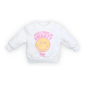 the new society - Smiley Baby Sweatshirt | Weiß
