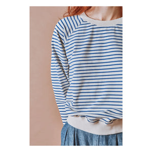 Emile et Ida - Gestreiftes Sweatshirt Bio-Baumwolle | Marineblau