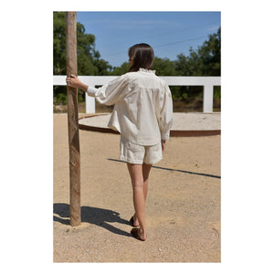Marlot Paris - Dahlia Seersucker Bluse - Damenkollektion | Ecru