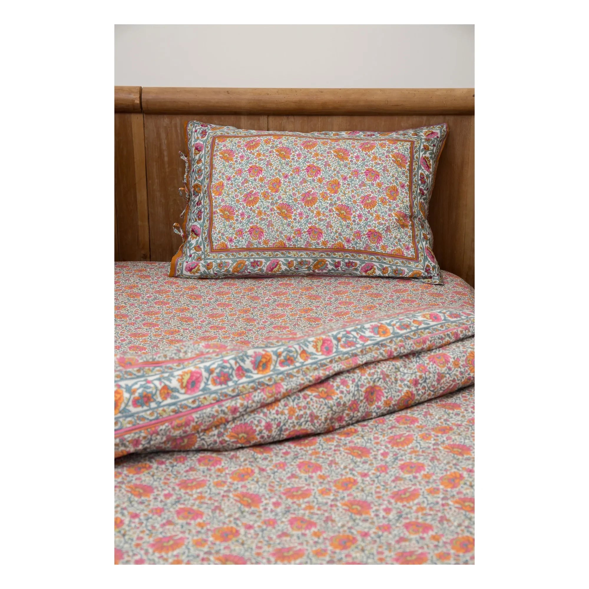 Louise Misha - Nicole Bio-Baumwoll-Spannbetttuch | Orange