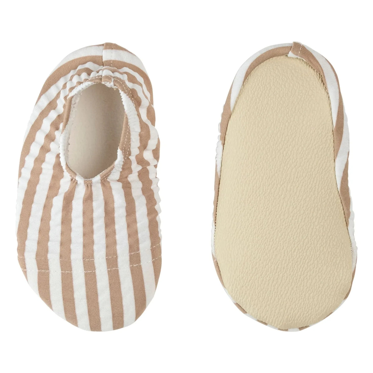 Petit Lem - Anti-UV gestreifte Seersucker-Wasserschuhe recycelte Fasern | Sand