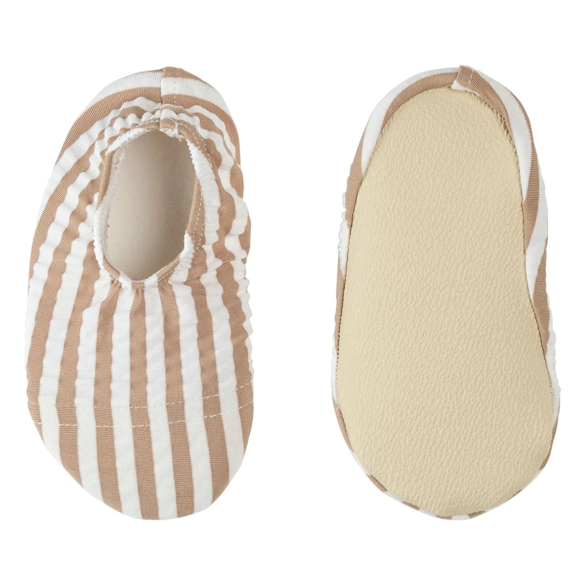 Petit Lem - Anti-UV gestreifte Seersucker-Wasserschuhe recycelte Fasern | Sand