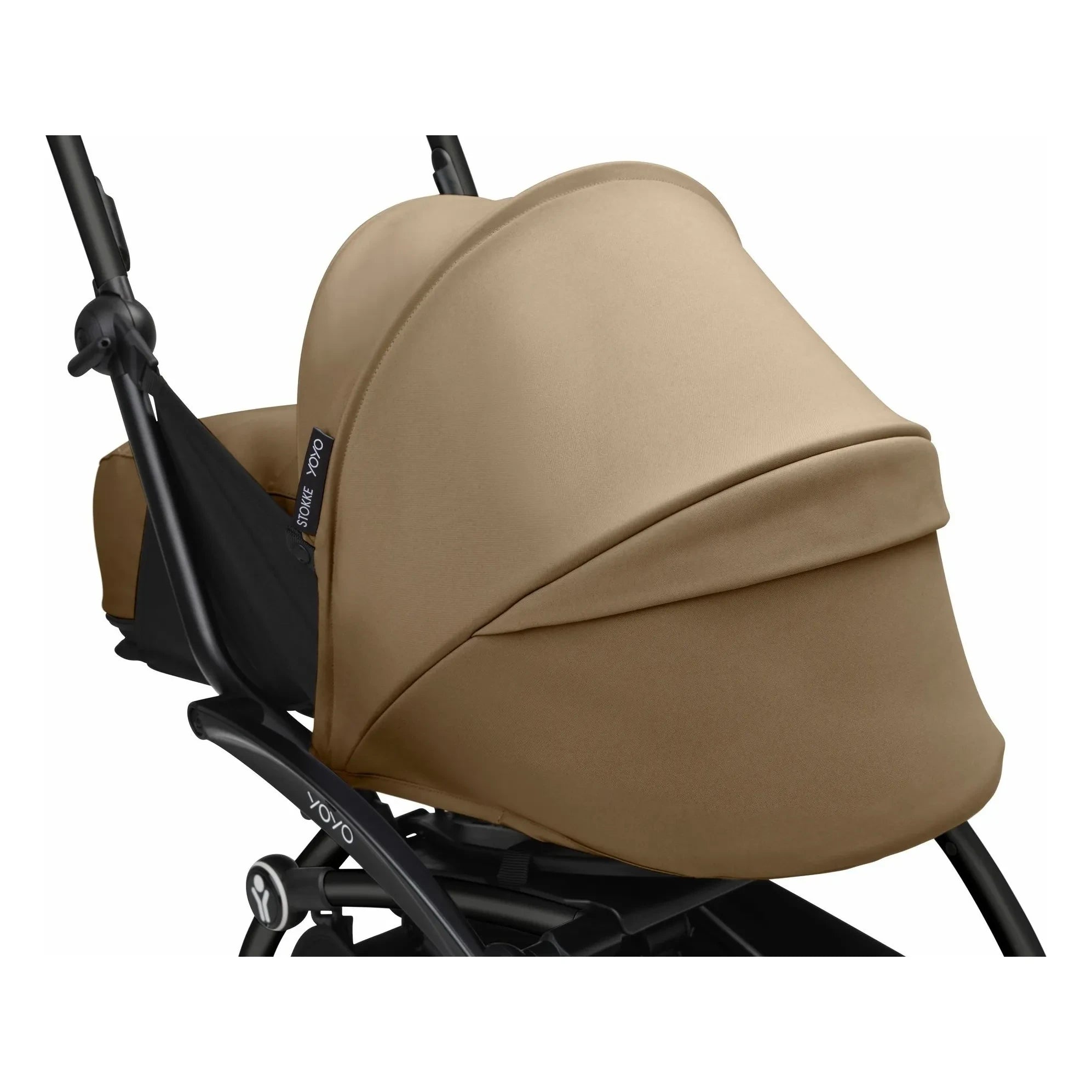 Stokke® - YOYO³ 0+ Neugeborenen-Kinderwagen Schwarzes Gestell | Toffee