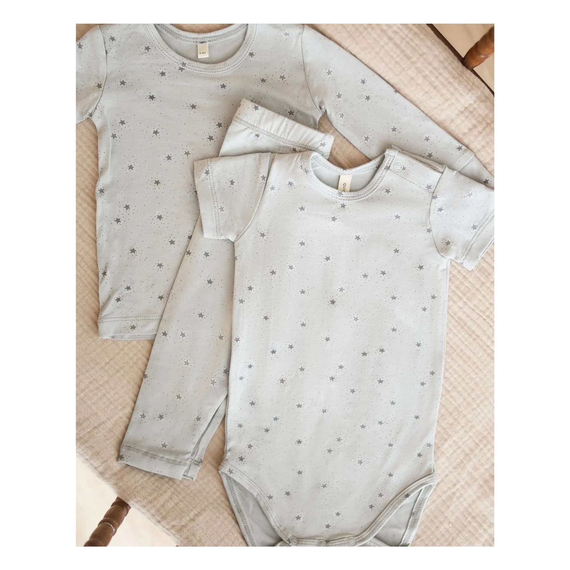 Quincy Mae - Bambus Pyjama | Graublau