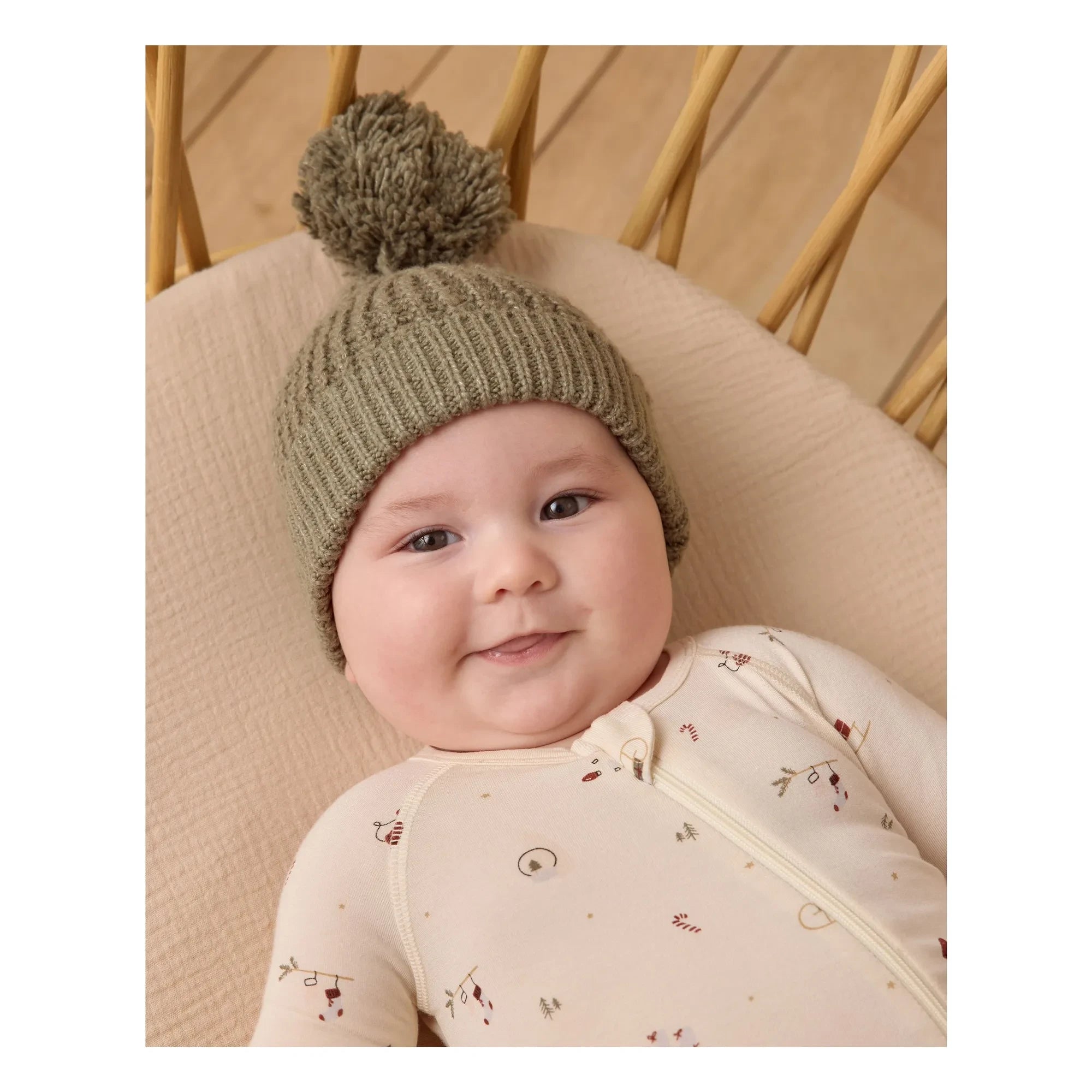 Quincy Mae - Winter Wonderland Overall mit Füßen | Ecru
