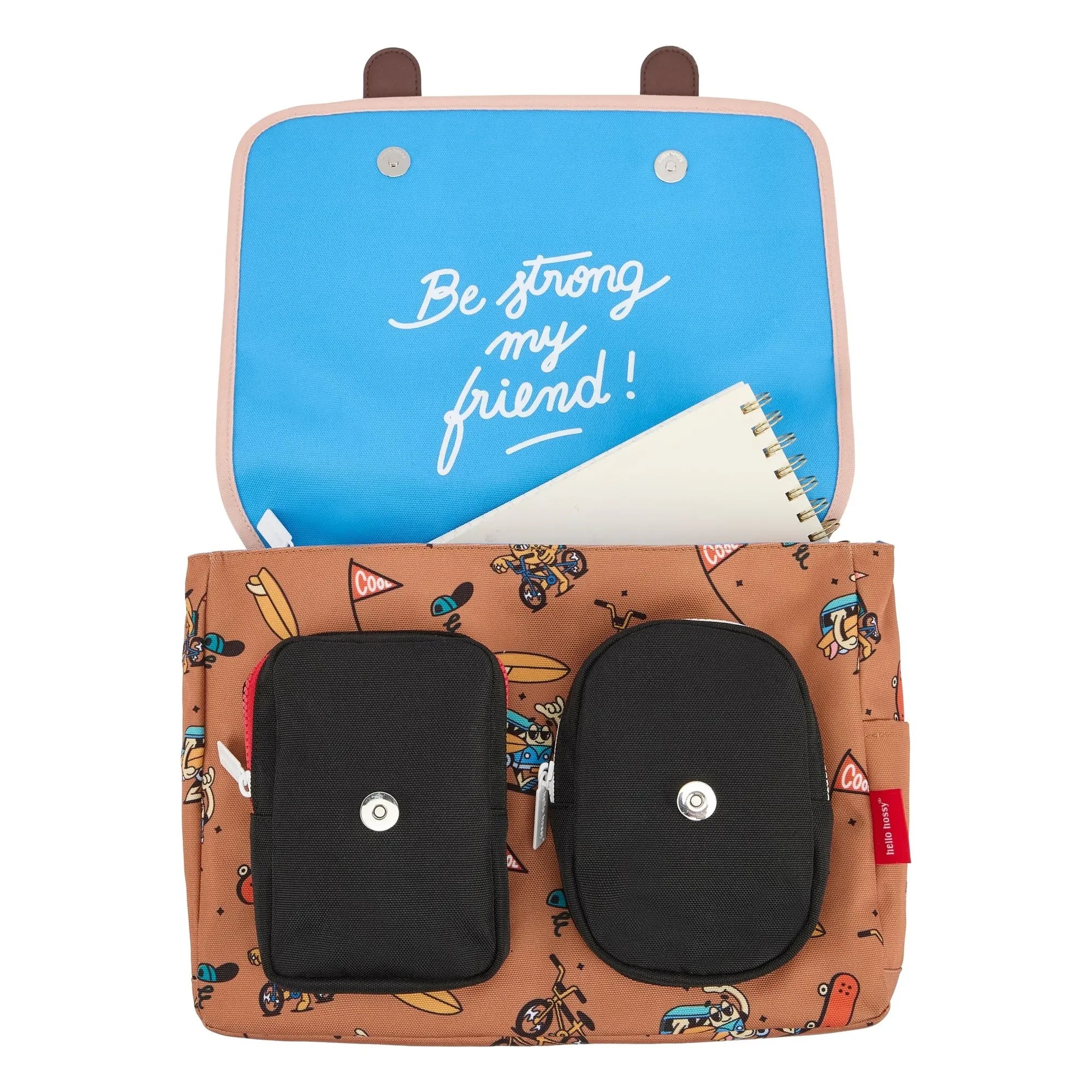 Hello Hossy - Mascots Ride omuz çantası | Kahverengi