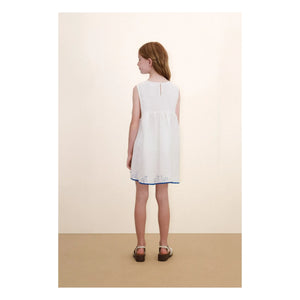 Tinycottons - Leinenkleid Schwäne | Weiß