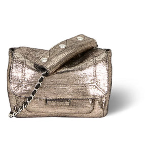 Jérôme Dreyfuss - Lulu S Lamé Tasche | Champagner