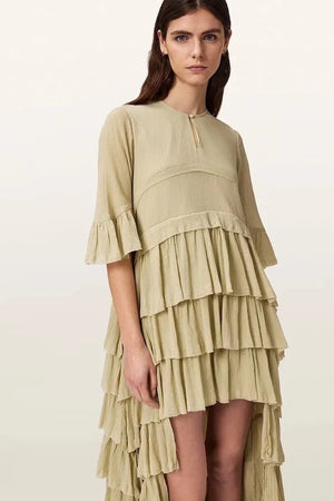 AllSaints asimetrik viskon elbise CAVARLY