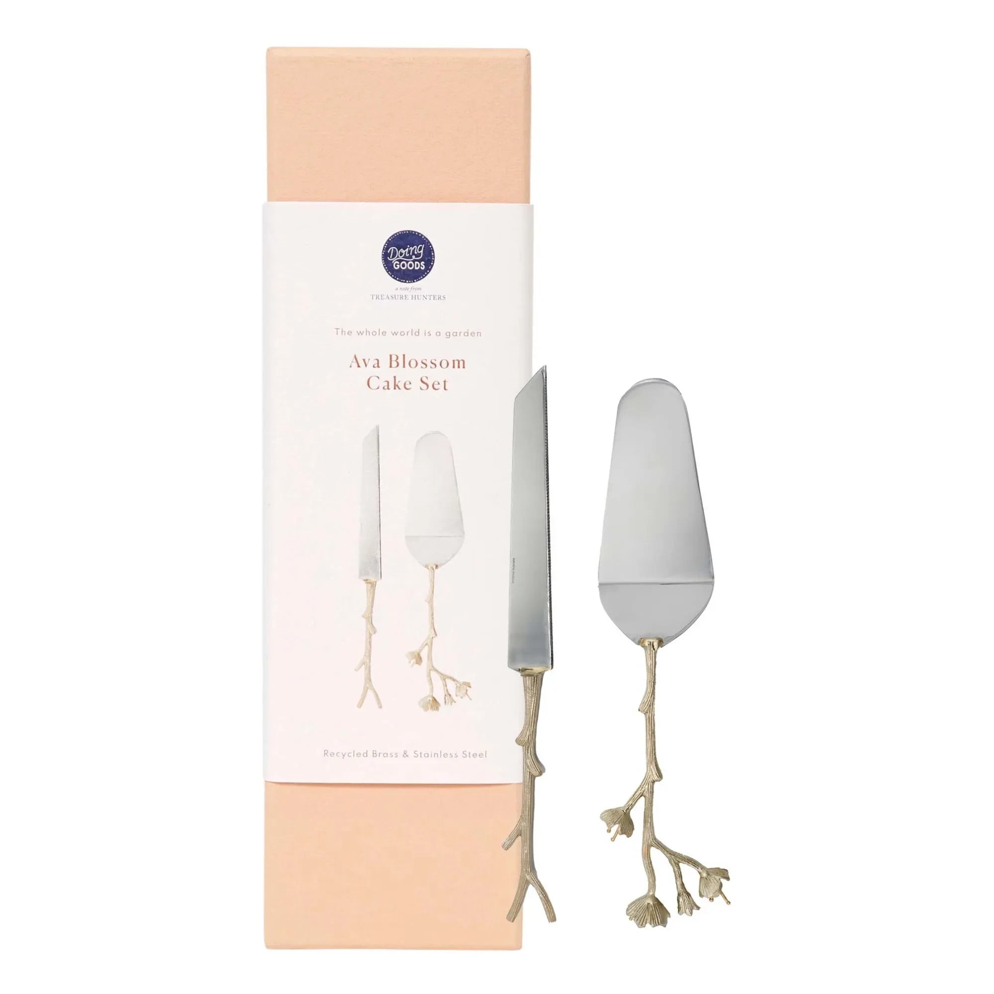 Doing Goods - Ava Blossom Dessertbesteck-Set - 2-teilig | Gold