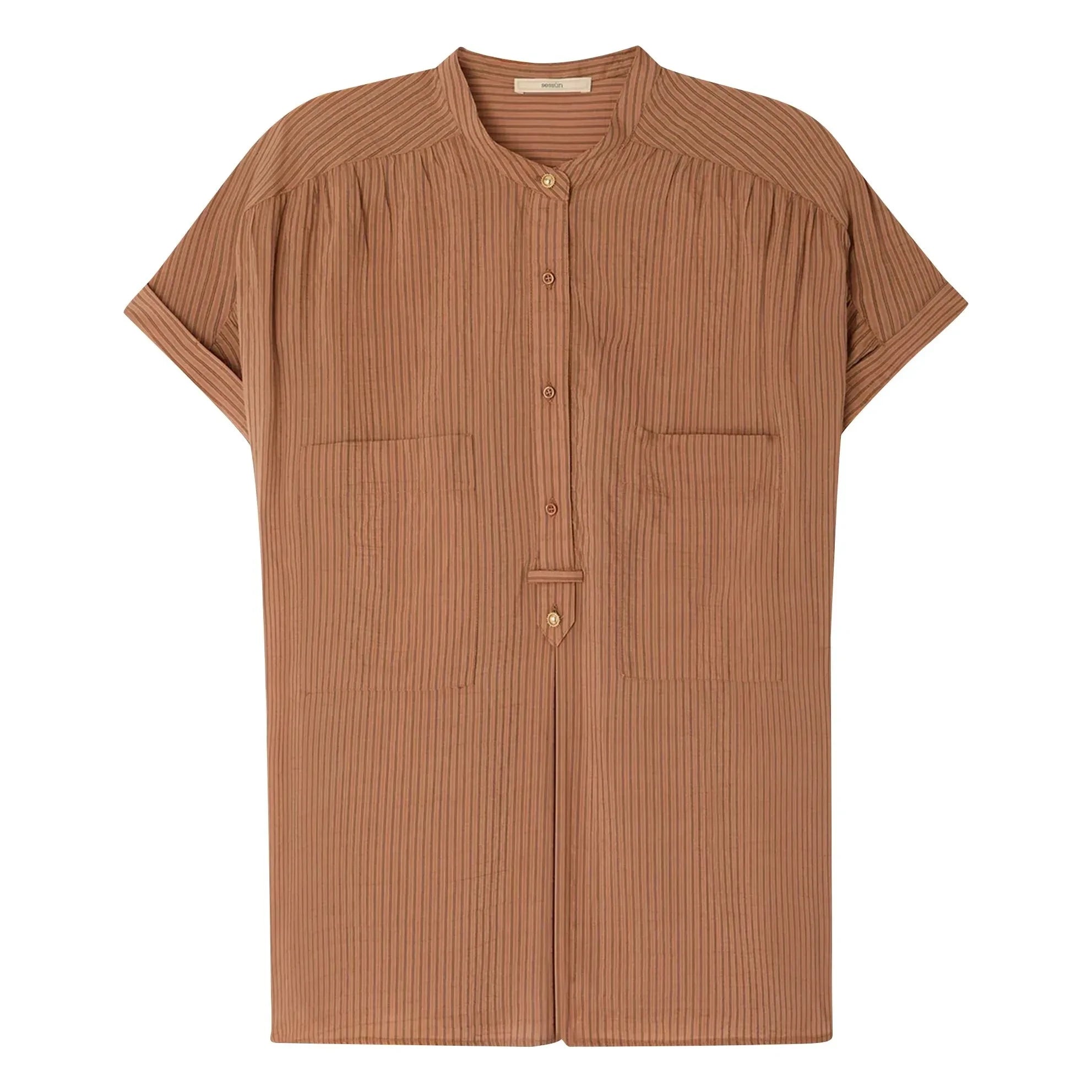Sessùn - Camille Gestreifte Bluse | Braun