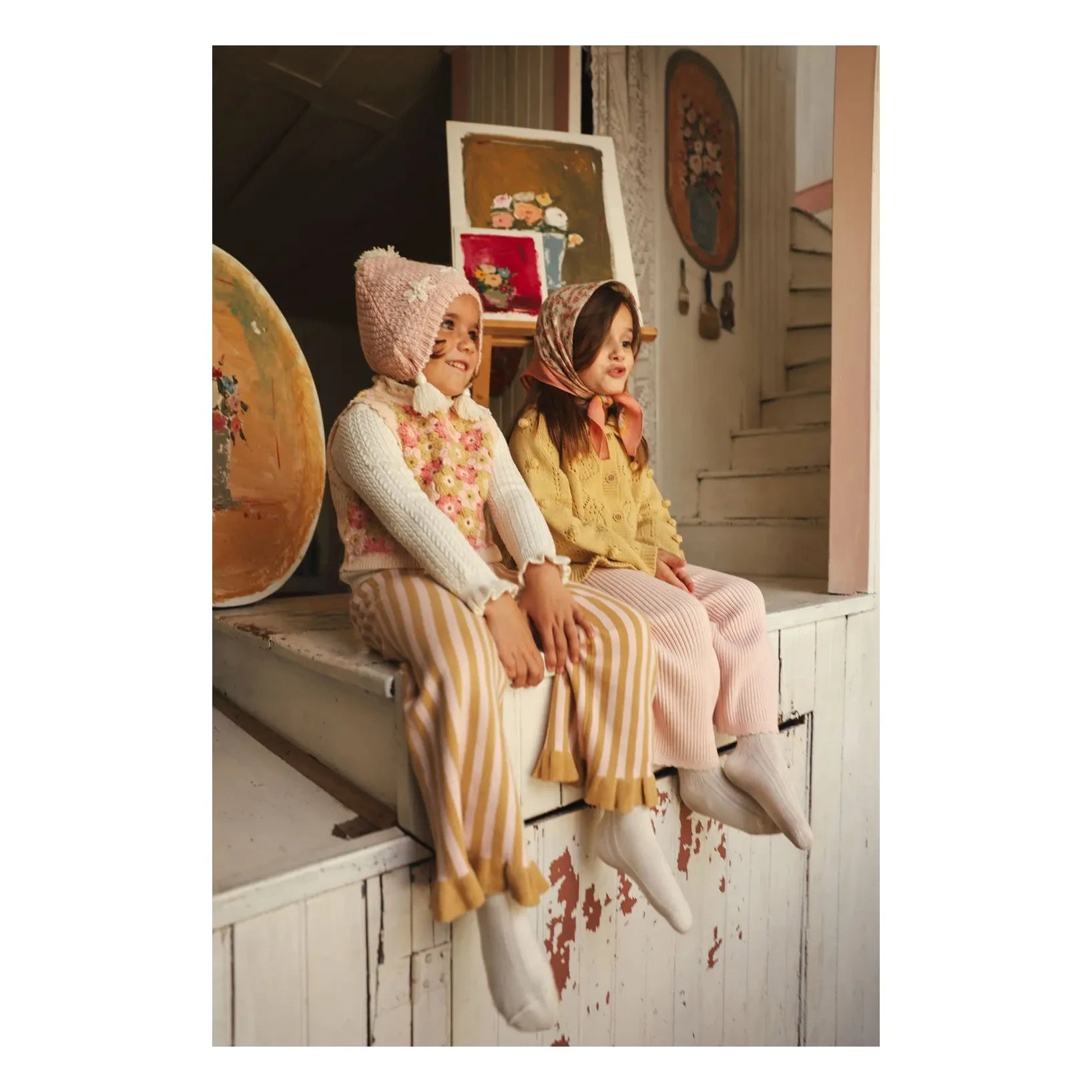 Louise Misha - Salia Çizgili File Pantolon | Karamel