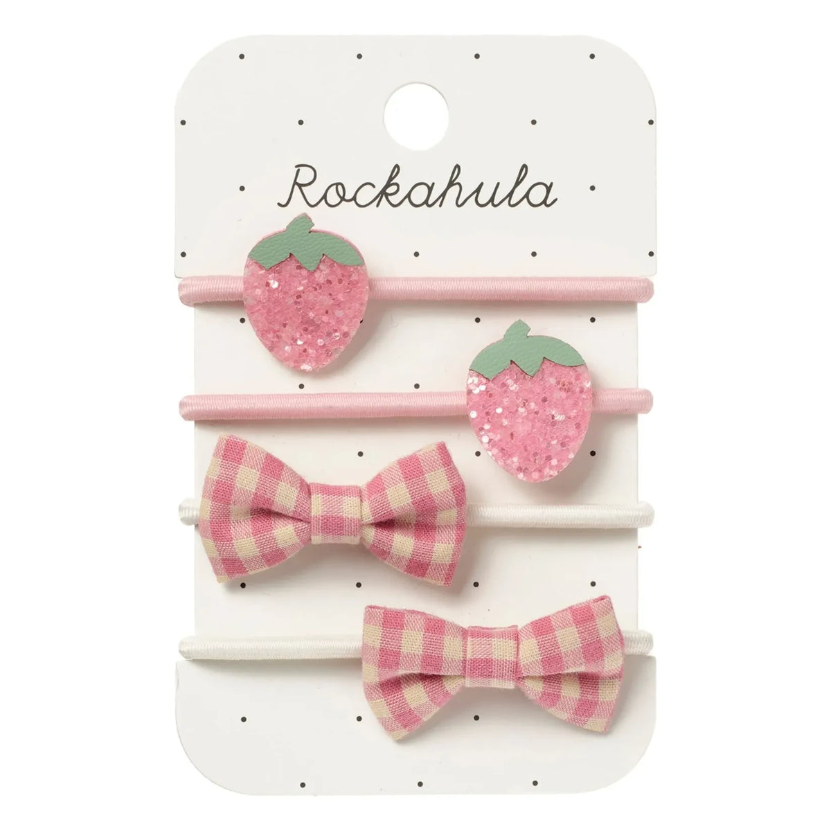 Rockahula Kids - Erdbeer-Haarspangen-Set 4er | Hellrosa