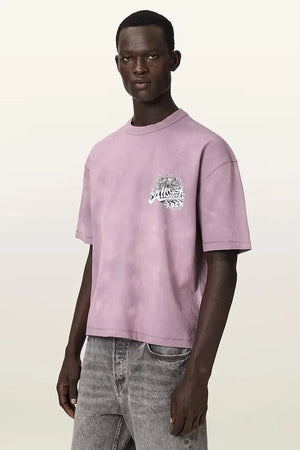 AllSaints erkek pamuklu elastanlı pull-over tişört AVALON