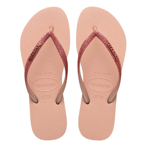 Havaianas - Dünne Zehentrenner mit Glitzer | Rosa