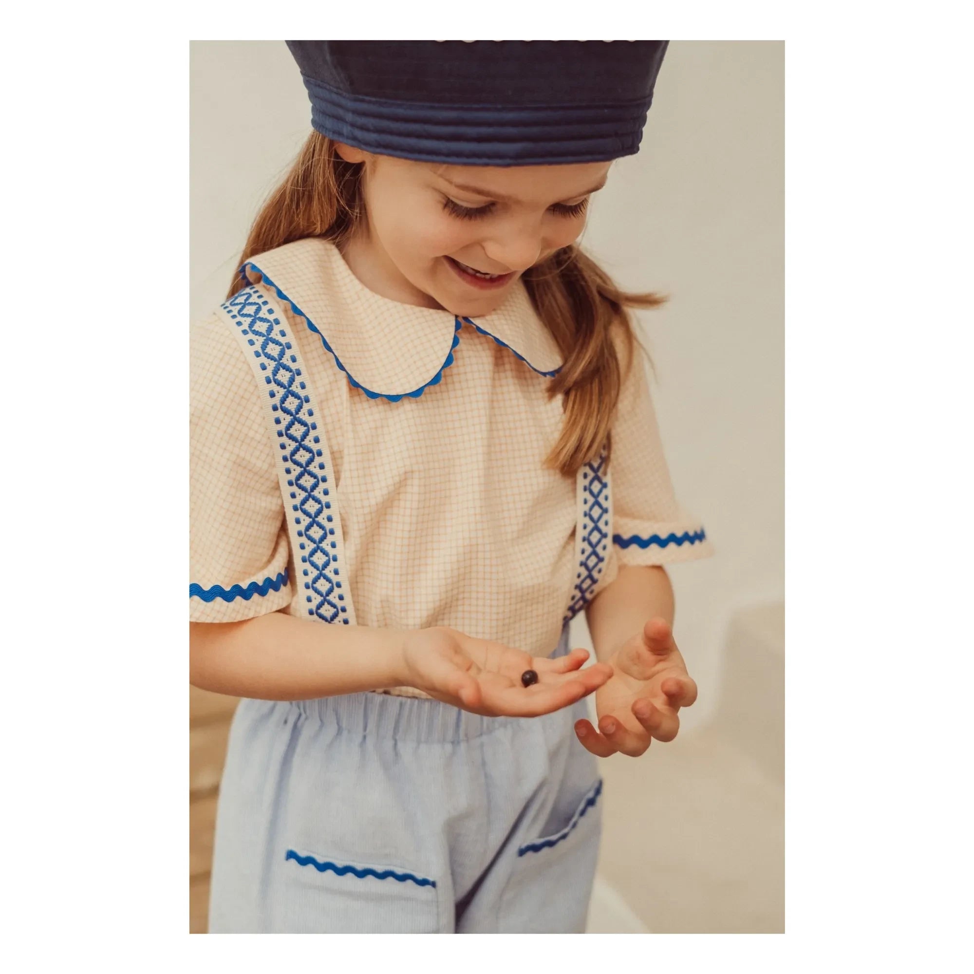 THE LiTTLE POETS - Cesária Gestreifte Bio-Baumwollhose | Blau