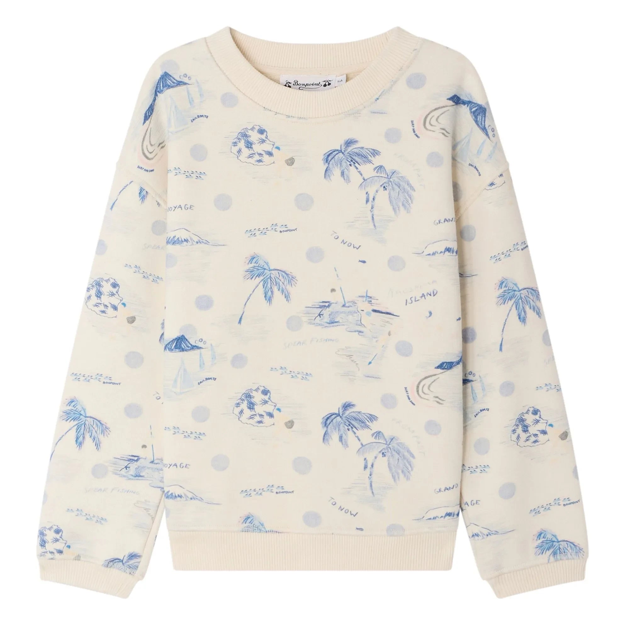 Bonpoint - Sweatshirt aus Bio-Baumwolle mit Tonino | Ecru