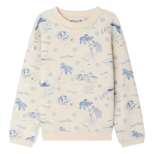 Bonpoint - Sweatshirt aus Bio-Baumwolle mit Tonino | Ecru