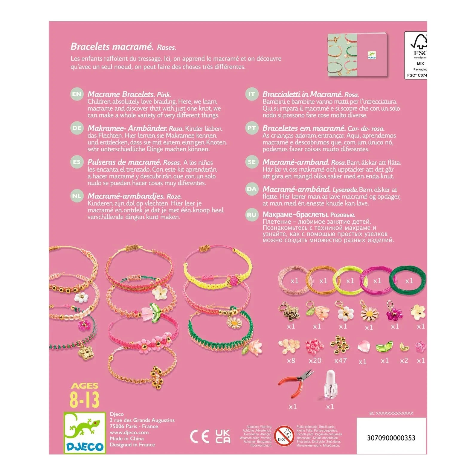Djeco - DIY-Set - Makramee-Armbänder