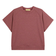 Momoni - Nashoba Gestreiftes T-Shirt | Rot