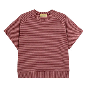Momoni - Nashoba Gestreiftes T-Shirt | Rot