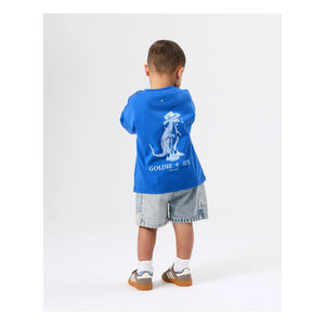 Goldie + Ace - Gestreifte Jeans-Shorts | Blau
