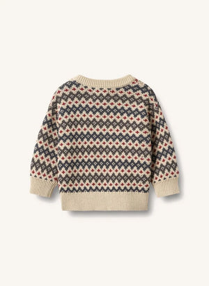 Wheat - Harlow Bio-Baumwoll-Baby-Jacquard-Pullover | Beige